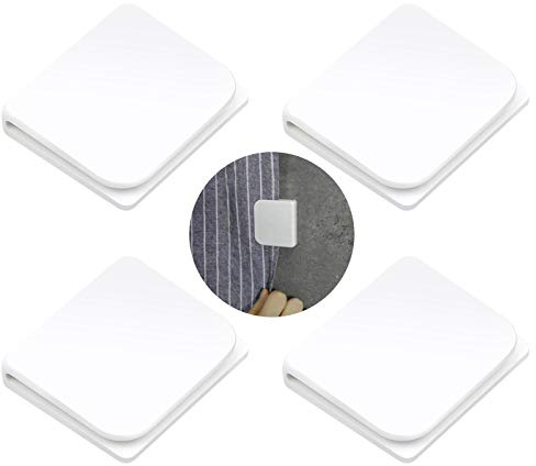 TDDL 4 Pieces Shower Curtain Clips - ABS Plastic, Windproof, Anti Splash Spill Guard