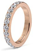 Qudo Vorsteckring ETERNITY BIG Memoryring Edelstahl rose gold PVD beschichtet