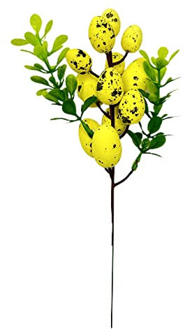 Dysetcs 6 st påskägg blomplockningar 8,7 konstgjorda påskägg trädgrenar påskgren med färgglada ägg för vårfest hem vas dekor