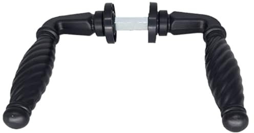 TLDSHOP® - Maniglia per porte metalliche o in ferro - spessore porta - colore NERA: 25÷38 (mm) - RUSTICA