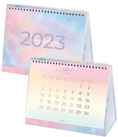 Takenote - Tischkalender Januar 2023 Dezember 2023-26 Seiten - Maße: 23 x 18 cm - Zweisprachig: Spanisch - Englisch - Galaxy