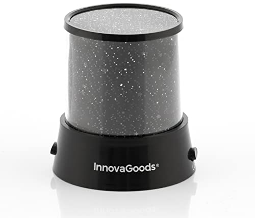 InnovaGoods - Proiettore LED di Stelle Vezda, Aiuta a Dormire, 2 Modalità di Illuminazione, Proiezione Avvolgente, Sicuro e Portatile, Multicolore, ABS