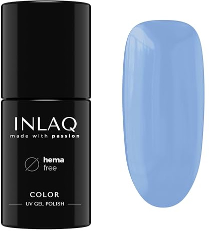 INLAQ® UV Nagellack Blau - 6 ml Hema Free - Langlebiger UV Lack - Nail Polish - Pastelove Kollektion - Gelnägel - Shellac Gel - Gellack ohne Hema | 1036- Baby Blue