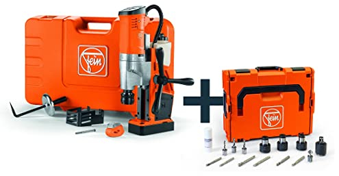 Fein KBU 35 QW Fabricator M12 Tapping-Set 3/4 in Weldon (Universal-Magnet-Kernbohrmaschinen/Bohrmaschine bis 35 mm mit Anwenderset, Perfekt für den Metallbau & Maschinenbau) 72705464000