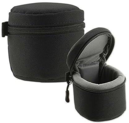 Navitech Schwarz Wasserdicht Kameraobjektiv Schutzhülle Tasche - Kompatibel Mit Dem Olympus M.Zuiko 45mm f/1.8 Micro Four Thirds Lens