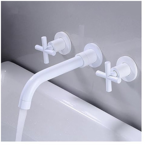 Verdeckter, An Der Wand Montierter Wasserhahn, Bündig Montierter, An Der Wand Montierter Heiß- Und Kaltmischer-Wasserhahn, 3er-Set, Schwarze Badarmaturen For Die Wandmontage Und Rohbauventil Im Liefer
