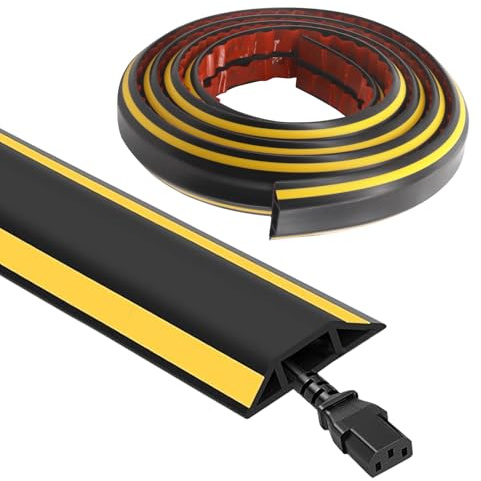 Beowanzk Range-câble, cache-câble, protection de câble extérieur, gaine de câble, cache-câble, gaine de câble d'extérieur, goulotte pour câbles électriques de 3 m (noir)
