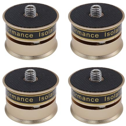 Hsthe Sea Set di Altoparlanti da 4 Pezzi Cuscino Antiurto per Lettore CD con Sfera in Acciaio, Piedini isolanti per Altoparlanti, Piedini in Alluminio Audio-Dio per Amplificatore
