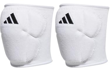 adidas Ginocchiere da pallavolo da 12,7 cm per bambini, colore: bianco
