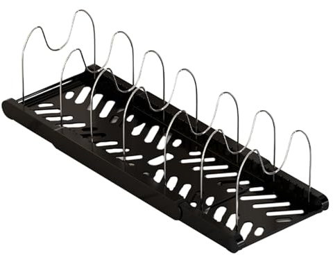 Topf- und Pfannen-Organizer, Schrank-Organizer für Töpfe und Pfannen - Erweiterbarer Topf- und Pfannen-Organizer,Halterregal, Teleskop-Topfregal mit 7 verstellbaren Fächern für den Küchenschrank