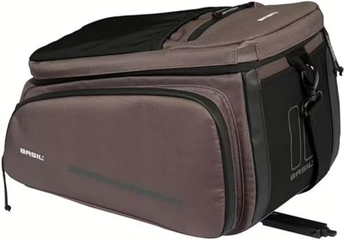 Basil Move bagagehållarväska – MIKsystem – 10–26 liter – vattenavvisande – brun