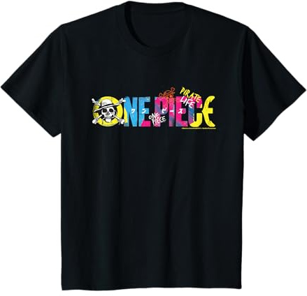 Bambino One Piece Anime Pirate Life Cappello di Paglia Pirati Logo Bambini Maglietta