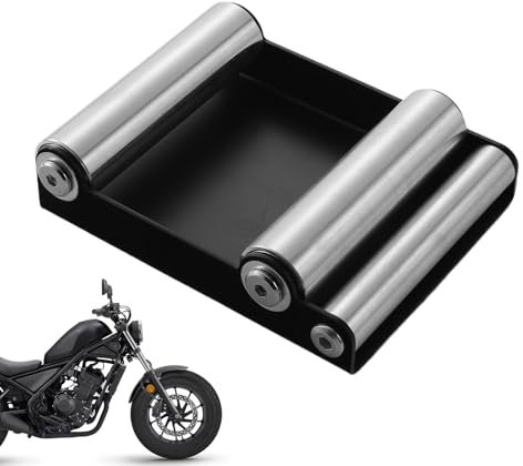 zwxqe Soporte de mantenimiento de motocicleta, soporte de rodillo de neumático de acero, herramienta de limpieza de ruedas, accesorio de mantenimiento de ciclo de 4.57 x 5.91 pulgadas para aplicación