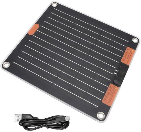 Solar Trickle Charger for Car Battery, Eco Worthy Battery, Fast Charging 30W Power Bank Solar Panel,Portable Battery Pack with 2 USB Ports, Power Backup for Camping, Hiking Backpacking