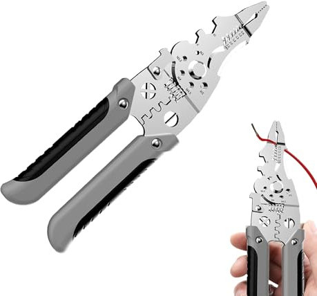 1Pcs Multifunctional Wire Stripper Tool Stainless Steels Pliers Electrical Pliers Multipurpose Wire Pliers Electrical Wire Strippers Practical Electricians Cable Stripper Wire Cutters