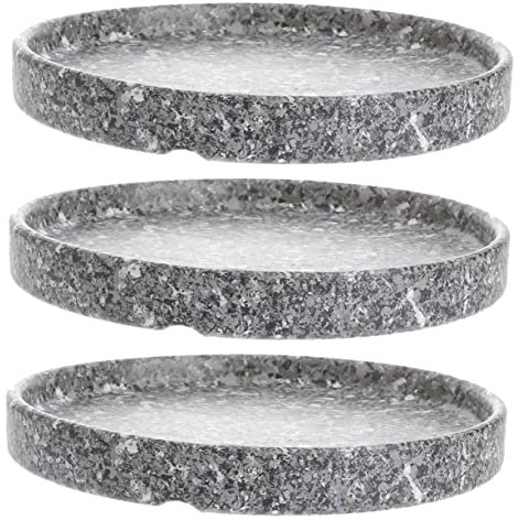 KONTONTY Sottovaso in Ceramica per Piante Vaschette per L'acqua per Vasi da Fiori Base Raccogligocce Rotonda per Interni Ed Esterni