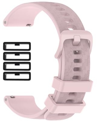 MTHGH 20 mm Bracelet de montre à dégagement rapide pour smartwatch + 4 anneaux de fixation, band pour Samsung Active 2, strap de remplacement en silicone souple pour Samsung Gear S3/S4
