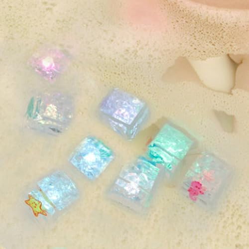 Leuchtende Eiswürfel – 1,06 X 1,06 Zoll PP-LED-Badeglühwürfel | Wiederverwendbare wasserdichte Blinkende Eiswürfel Mit Mehrfarbigen Lichtern | Party-Eiswürfel – Bar, Hochzeit, Cocktail-Dekoration