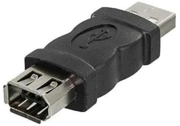 Aetherize USB to 6 Pin Adapter Type A Male to Firewire 1394 Female Convertor Plug for Cameras Phone 6 pin Male convertor Plug