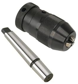 GrecoShop Mandrino Autoserrante 1-16 mm B16 con Adattatore MT2-B16 per Tornio e Trapano a Colonna, Serraggio Rapido Senza Chiave, Alta Precisione, Compatibile con Punte da 1 a 16 mm