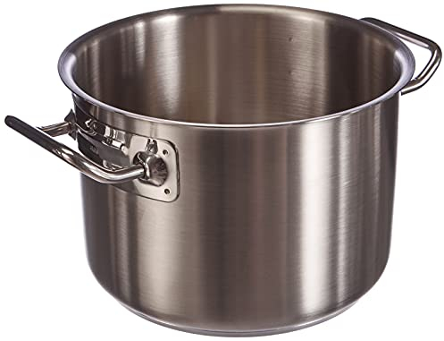 Pentole Agnelli COIX3104E20 Casseruola Alta con Maniglie, Acciaio, Argento, 20 cm