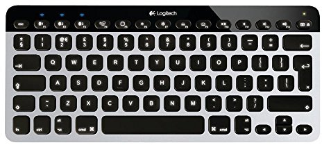 Logitech Interruptor fácil Teclado Inalámbrico Bluetooth USB [AZERTY] Plata y Negro (No es compatible con dispositivos Android, Windows y Linux)