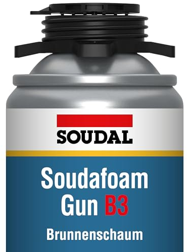 Soudal Soudafoam Gun B3 / Brunnenschaum, 750ml - Einkomponentiger Polyurethanschaum, speziell zum Abdichten und Zusammenfügen von Brunnen- und Schachtringen und Kanaleinstiegsschächten