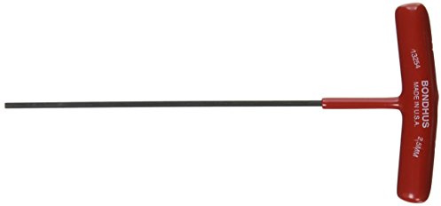 Bondhus 53254 Mango en T con punta hexagonal de 2,5 mm con código de barras y etiquetado con acabado ProGuard, 172 mm