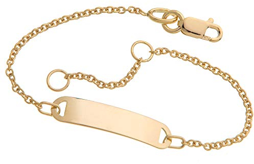 Barn/baby gravyrarmband mod. IDBo-1 doparmband 375 guld längd 12–16 cm inklusive gravyr e 9 karat (375) gult guld, cod. 1230