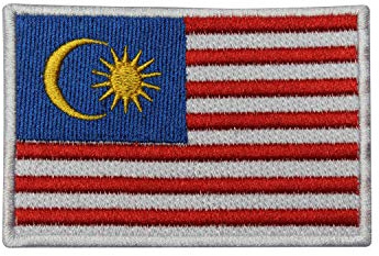 Malaysia-Nationalflagge Aufnäher Patches zum Aufbügeln oder Aufnähen