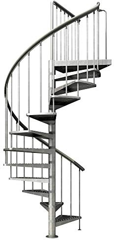 DOLLE Außenspindeltreppe Gardenspin verzinkt Höhe: 307,5-352,5 cm 14 Stufen Durchmesser 155 cm