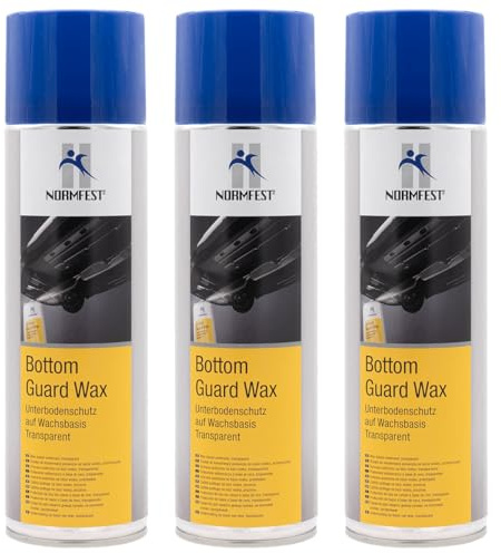 Normfest Bottom Guard Wax – Transparenter Unterbodenschutz auf Wachsbasis mit selbstheilendem Korrosionsschutz, hoher Kriechwirkung und Temperaturbeständigkeit bis 180 °C – 3x 500ml