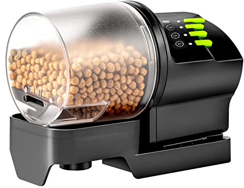 DXOPHIEX Automatic Fish Feeder Food Dispenser Vacation Fish Feeder Powered by Battery and USB for Aquarium and Turtle Tank