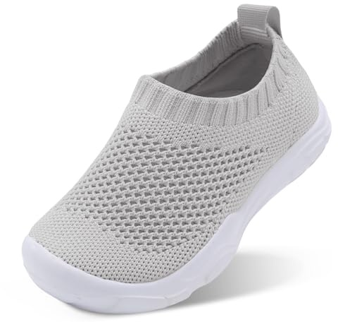 JOINFREE Kids Sneakers Toddler Walking Shoes for Boys Girl Casual Lightweight Grey 6 Toddler