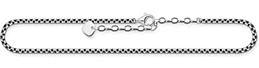 THOMAS SABO Fußkette Silber 925 Sterlingsilber, Geschwärzt