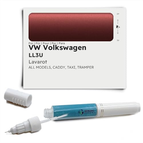 Genuine Colors Lackstift LAVAROT LL3U Kompatibel/Ersatz für VW Volkswagen Rot