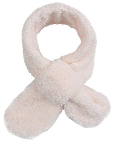 Pesaat Warmer Fleece Schal für Baby Kinder Winter Rundschal aus Plüsch Dick loop schal Mädchen Jungen schlauchschal für 1-10Jahren(White)
