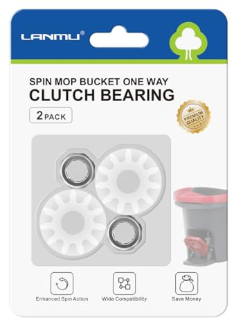 LANMU Ersatz Einweg-Kupplungslager kompatibel mit Vileda Eimer mit Powerschleuder für Ultramax Turbo 2in1 Bodenwischer und Wischmopp (2 Stück)