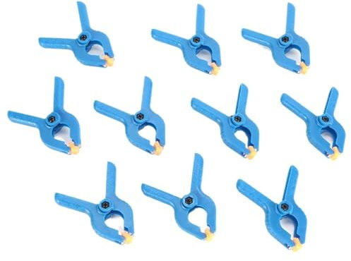 10 Stück 2 Zoll Federklemmen Holzbearbeitungswerkzeuge Kunststoff Nylon Griff Krämpfe Backenöffnung for Papierschneiden Leinwand Plain Tuch Hintergründe