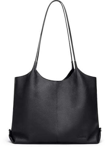 Cnoles Handtasche Damen Leder Shopper Tasche Tote Bag Handtasche Schultertaschen für Arbeit Büro Reisen Einkaufen Schule und Alltag