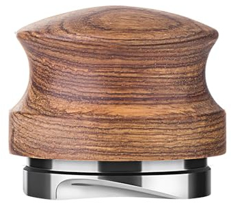 Joyeee Tamper à expresso de 51 mm avec poignée en bois massif, outil de presse manuel en poudre de café, base en acier inoxydable 304, tampers à expresso en bois, cadeau pour maman et papa