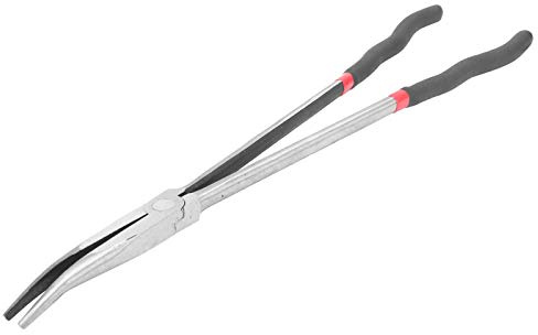 Pince à Bec effilé 16 Pouces 400 Mm, Pince à Long Manche 25°, Acier à Outils Trempe à Haute Température, Poignée Antidérapante pour Tours, Outils de Tournage