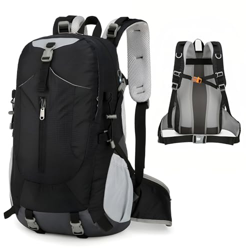 Long Keeper 40L Wanderrucksack Herren Damen Trekkingrucksack Reiserucksack Groß Outdoor Rucksack mit Regenschutz Wasserdicht für Wandern Radfahren Reise