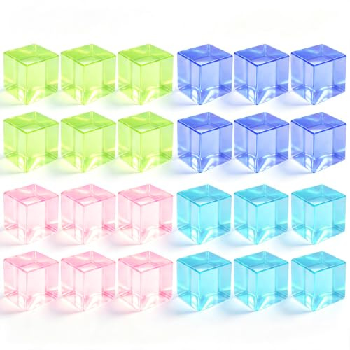 24Pcs Stress Balls for Adults, Stress Cube, Squeeze Cubes Ball, Halloween, Christmas, Valentines Gifts, Birthday Stress Balls Bulk