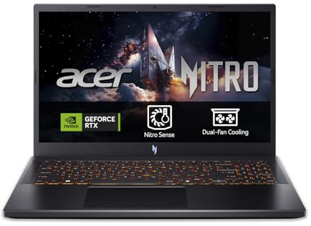 Acer Nitro V 15 ANV15-52, Ordenador Portátil Gaming 15.6, Full HD IPS (Intel Core i7-13620H, 16 GB RAM, 1 TB SSD, NVIDIA GeForce RTX 5060, Sin Sistema Operativo) Negro, Teclado QWERTY Español