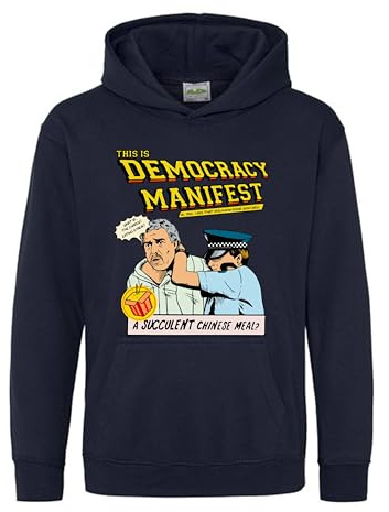 Succulent Chinese meal Hoodie Funny This Is Democracy Manifest pullover Fullsleeve Crew neck world Unisex Hood(XXL, Navy)