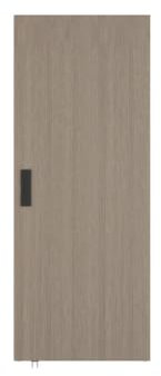 Vente-unique-Porta scorrevole 83 x 210 cm in Legno e MDF con guida a scomparsa Rovere chiaro - BOCAZI