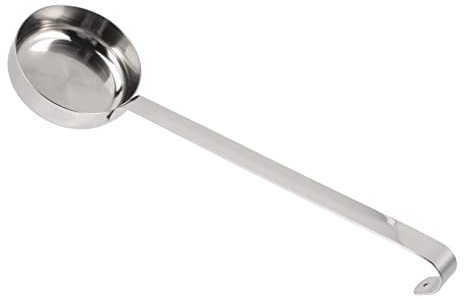 Hoement Mestolo Per Salsa in Acciaio, Cucchiaio Da Cucina Piatto Per Spalmare La Salsa, Utensile Resistente e Facile Da Pulire, Per Pizza e Ristorante, Uso Domestico e Professionale
