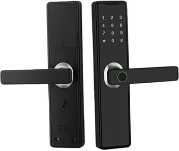 Smart Door Lock, Bluetooth Fingerprint Keypad Touch For Apartment Smart Door Lock Keyless Entry Door Lock For Front Door,for Bedrooms, Offices, and Hotels(22X190R(5050),Rosso)