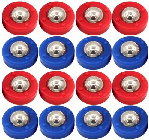 VICASKY 16 Stück Shuffleboard Ersatzset mit Rollenden Stahl Kunststoff Perlen Frei Gleitend für Kinder Tisch Curling Spiel Zubehör zur Koordinationsförderung